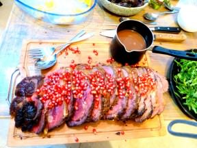 Entrecote, Red Wine Sauce, Pomegranate