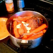 Garlic and thyme, champagne and cooked under pressure