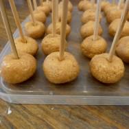 Rolled into small balls, a sick.