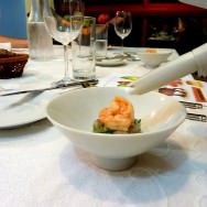 Served to the table, waiting for the foam