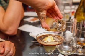 Affogato - pistachio ice cream with espresso