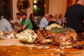 Marinated whole Leg of lamb in fresh IPA beer and smoked maple rosemary aroma