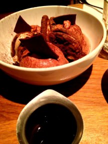 Cacao and Nuts Ice Cream Sandwich, Peanut Butter Ice Cream and Chocolate Whip (45 NIS)