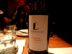 The wine, Johnny Q Cabernet Sauvignon 2009, Australia