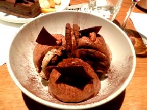 Cacao and Nuts Ice Cream Sandwich, Peanut Butter Ice Cream and Chocolate Whip (45 NIS)