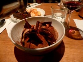 Cacao and Nuts Ice Cream Sandwich, Peanut Butter Ice Cream and Chocolate Whip (45 NIS)