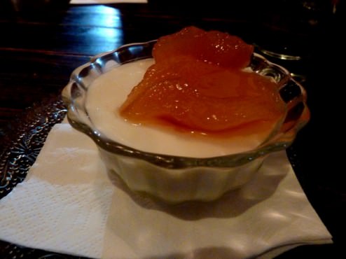 Yogurt Panna Cotta With Pear And Cinnamon