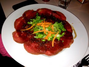 Carpaccio (22 NIS)